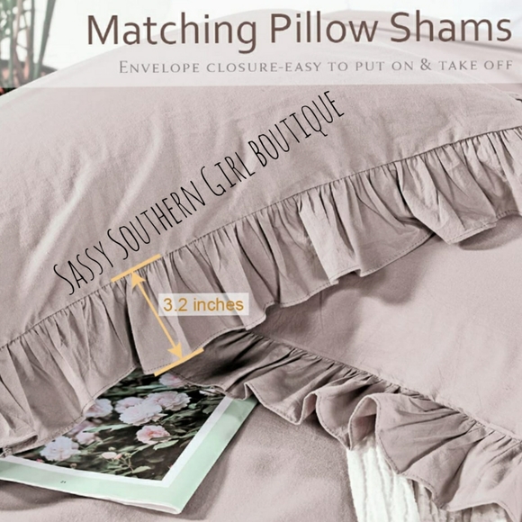 🆕⭐ Farmhouse Shabby chic rustic duvet cover set - Picture 2 of 9